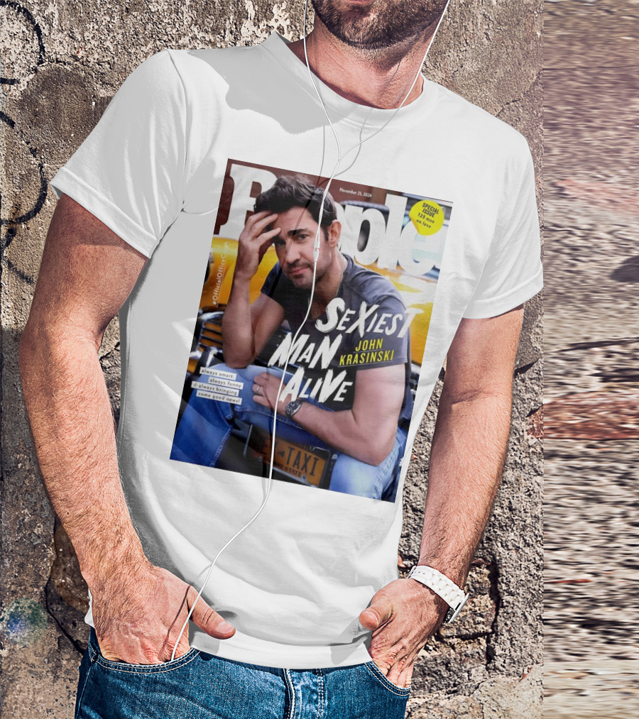 People Magazine Cover Featuring John Krasinski As Sexiest Man Alive 2024 Special Issue T-Shirt