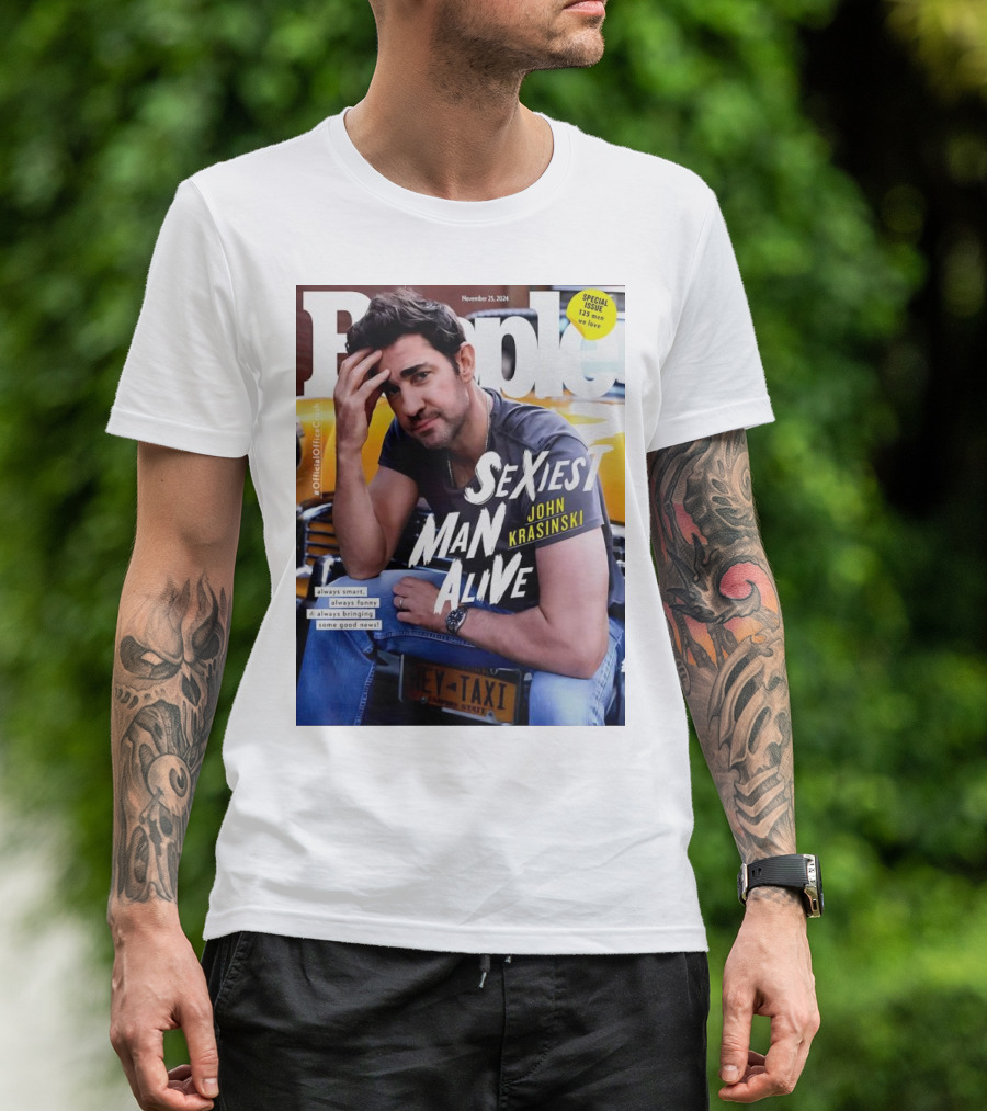 People Magazine Cover Featuring John Krasinski As Sexiest Man Alive 2024 Special Issue T-Shirt