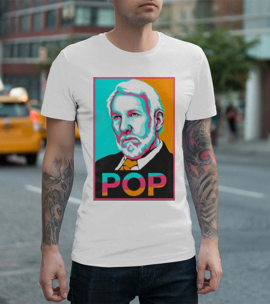 Raul Dominguez Jr Pop Retro Gregg Popovich T-Shirt
