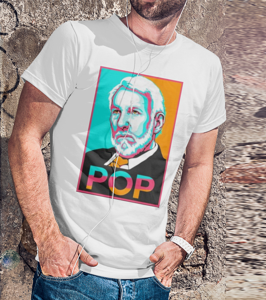 Raul Dominguez Jr Pop Retro Gregg Popovich T-Shirt