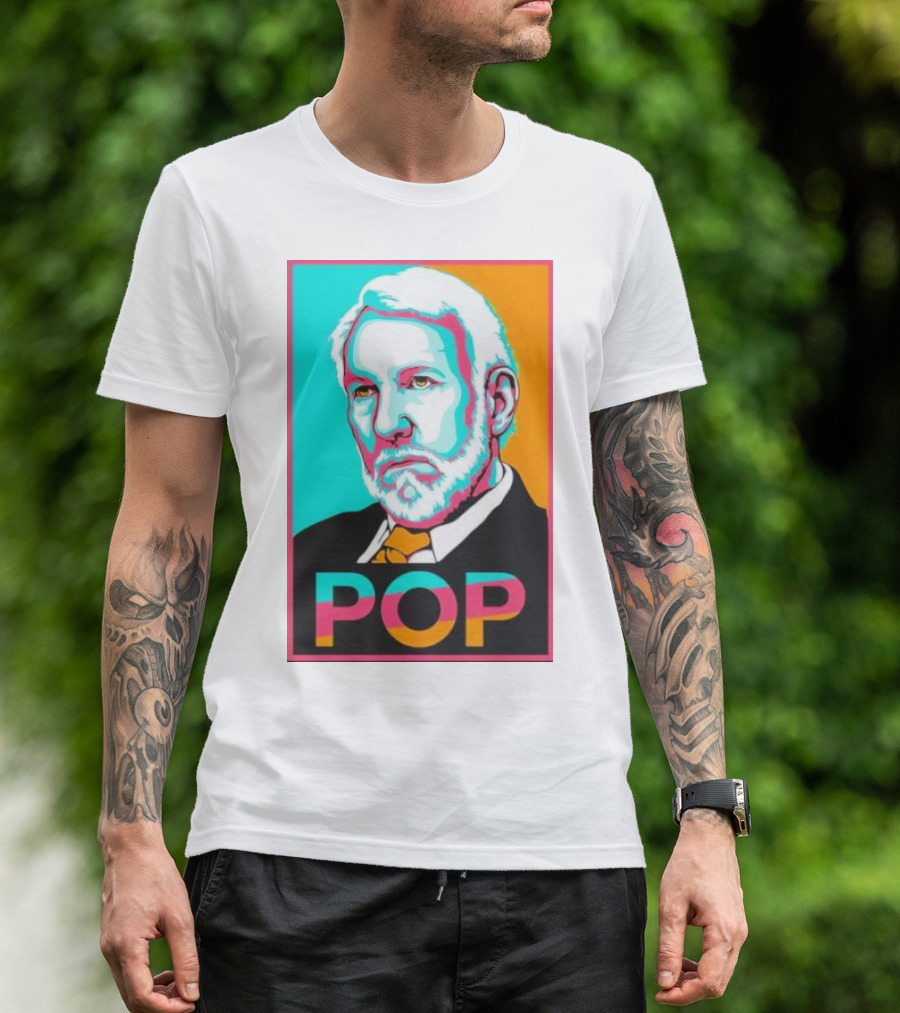 Raul Dominguez Jr Pop Retro Gregg Popovich T-Shirt