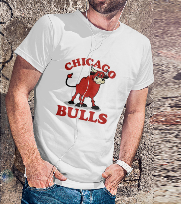 Retro Vintage Chicago Bulls Classic Iconic Bull Image T-Shirt