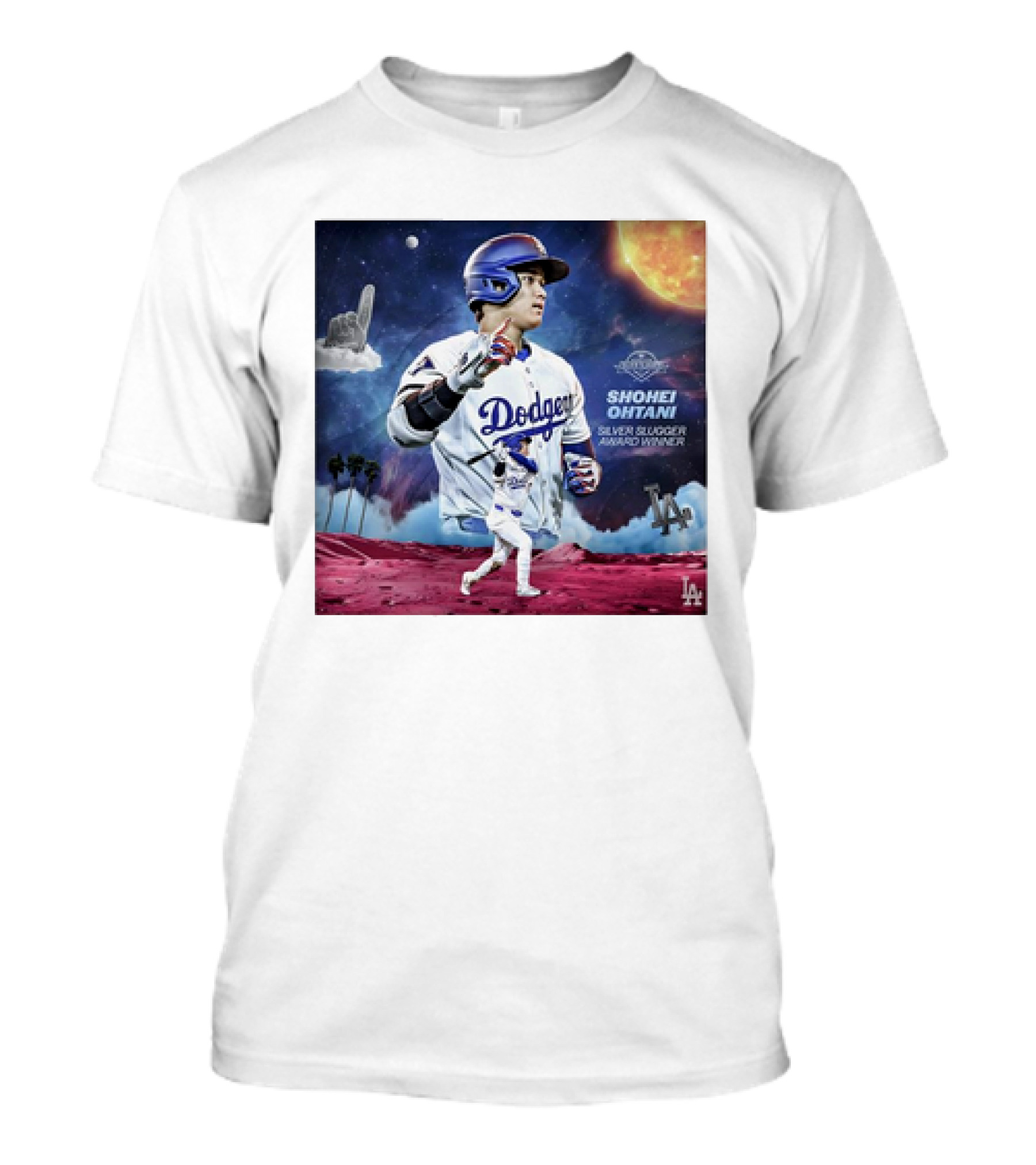 Shohei Ohtani Los Angeles Dodgers Silver Slugger Award Winner MLB Home Decor T-Shirt