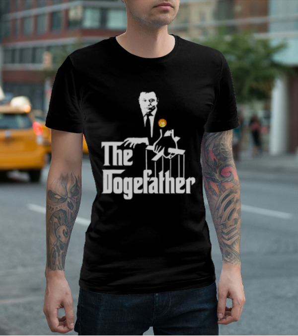 The Dogefather Elon Musk With Puppet And Doge Coin T-Shirt