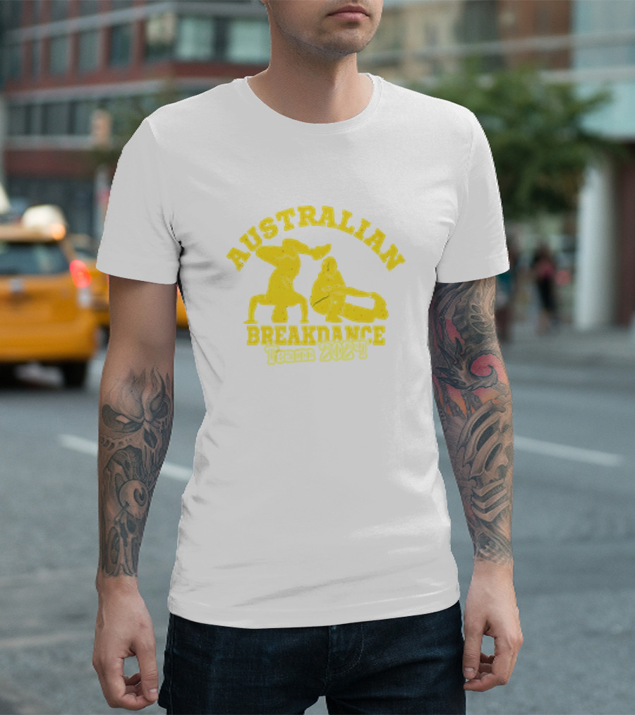 Australian Breakdance Team 2024 Funny Breakdancing Meme Retro T-Shirt