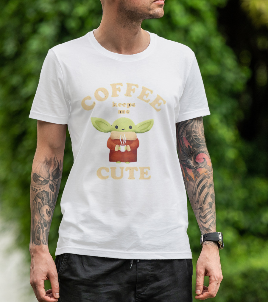 Coffee Keeps Me Cute Baby Yoda T-Shirt