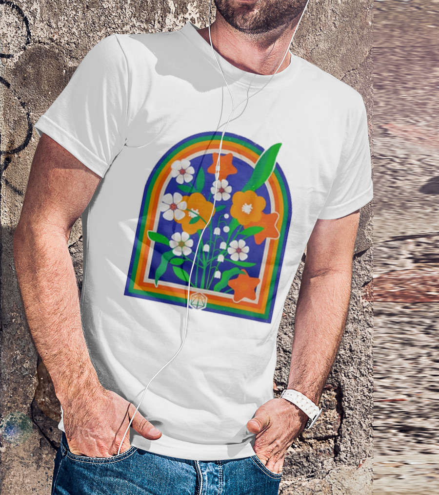 Critical Role Hope Blooms Floral Design Rainbow Border Blossoms T-Shirt