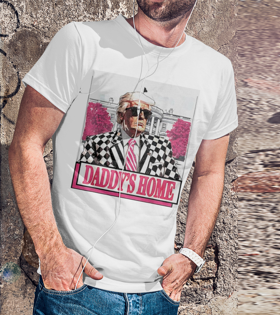 Daddy’s Home President White House 2024 Checkerboard Suit T-Shirt