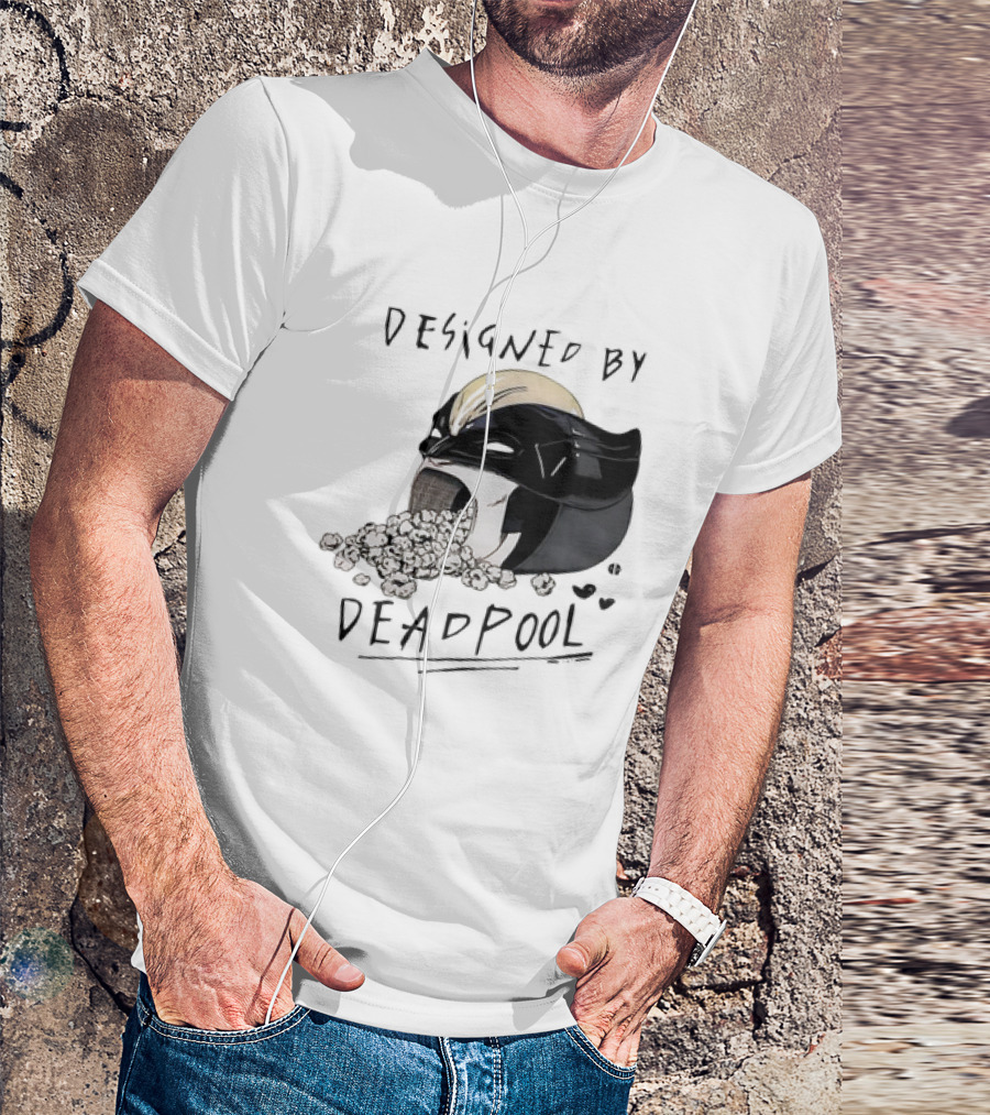 Marvel Designed By Deadpool Popcorn Vintage T-Shirt