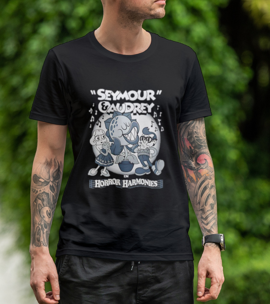 Seymour And Audrey In Horror Harmonies Little Shop Of Horrors X Merrie Melodies T-Shirt