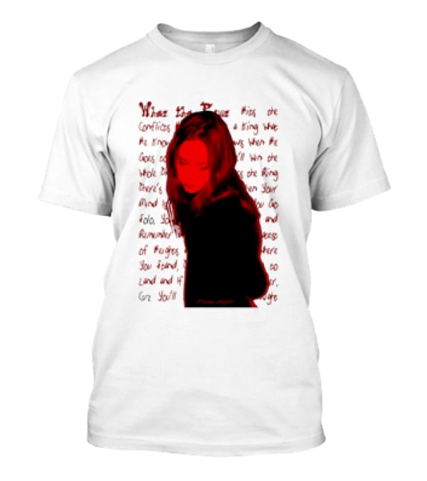 Fiona Apple When The Pawn Full Excerpt Bold Text Red T-Shirt