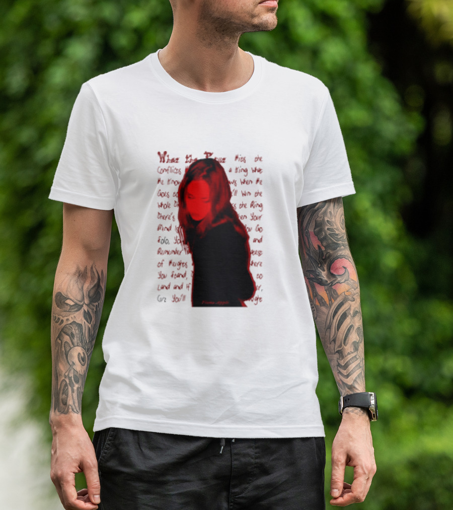 Fiona Apple When The Pawn Full Excerpt Bold Text Red T-Shirt