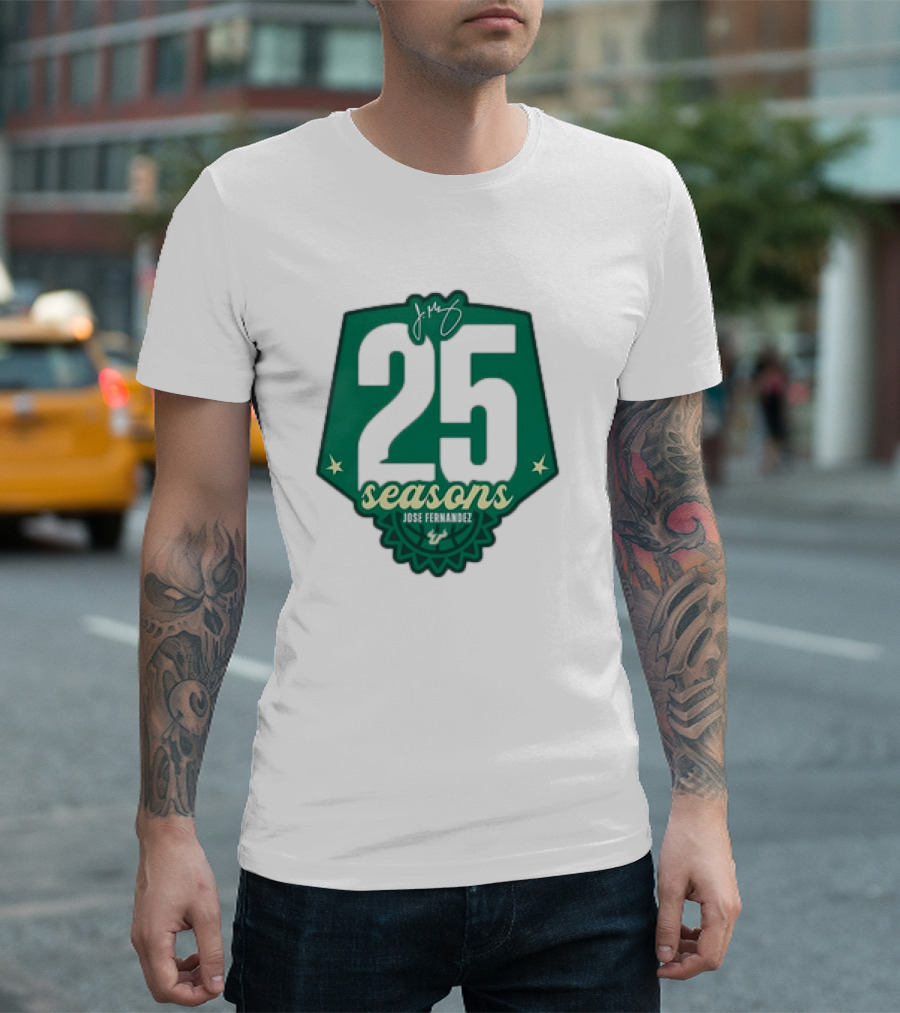 USF Women's Basketball 25 Seasons Jose Fernandez T-Shirt
