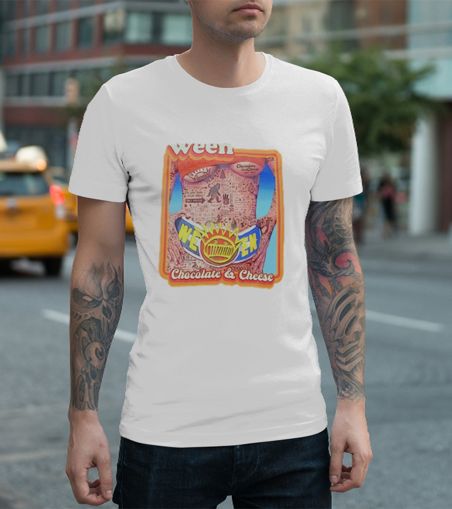 Ween Chocolate and Cheese Album Cover Art Vintage Comic T-Shirt