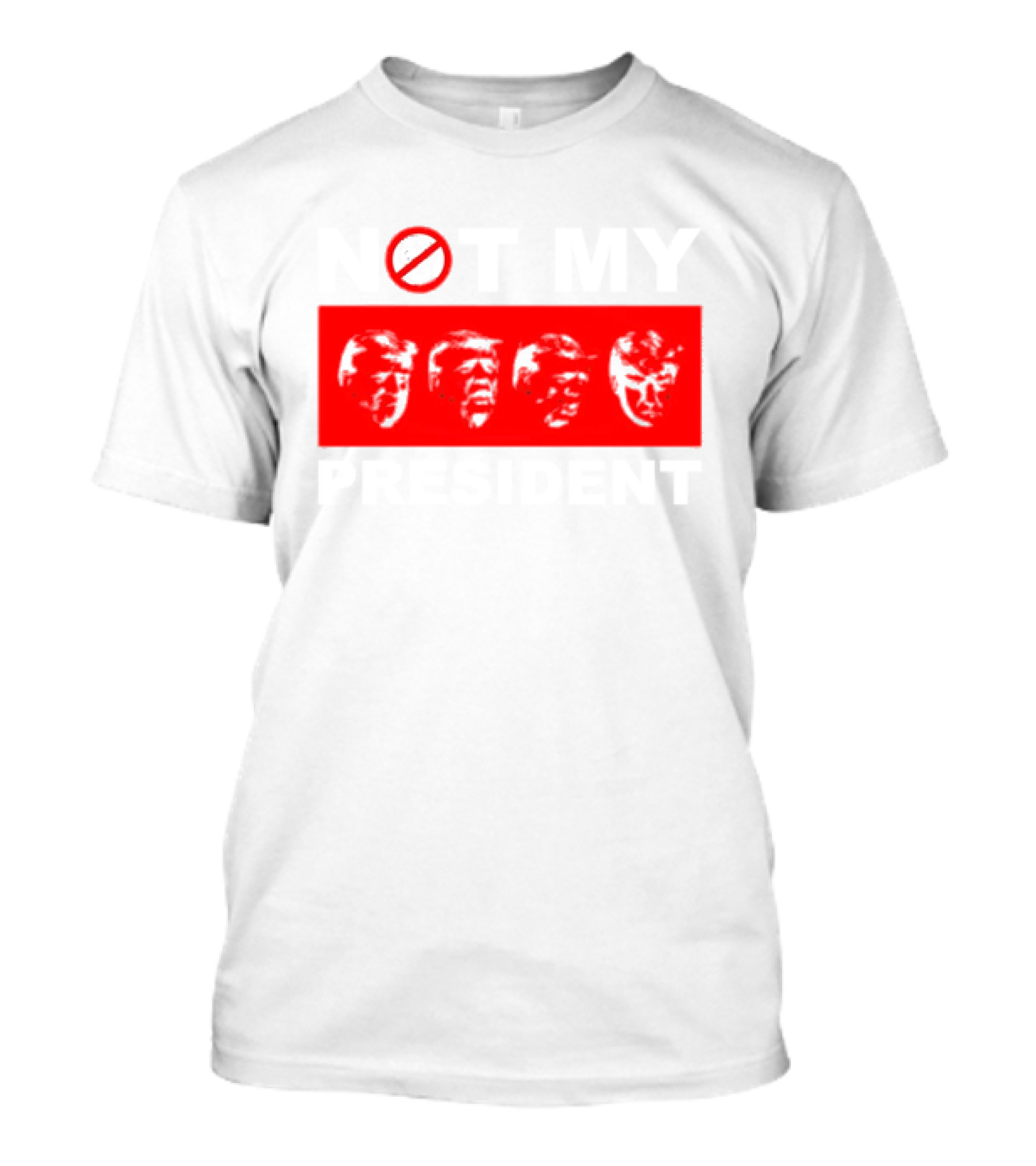 Not My President Anti Trump Faces With Red T-Shirt