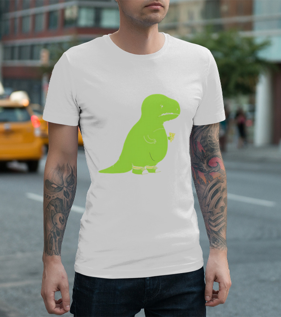 T-rex Struggles with an Ice Cream Cone Darn Silly Dinosaur Problem T-Shirt