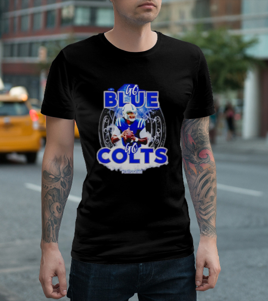 Indianapolis Colts Anthony Richardson Go Blue Go Colts NFL Football Fan #crfinstinct T-Shirt