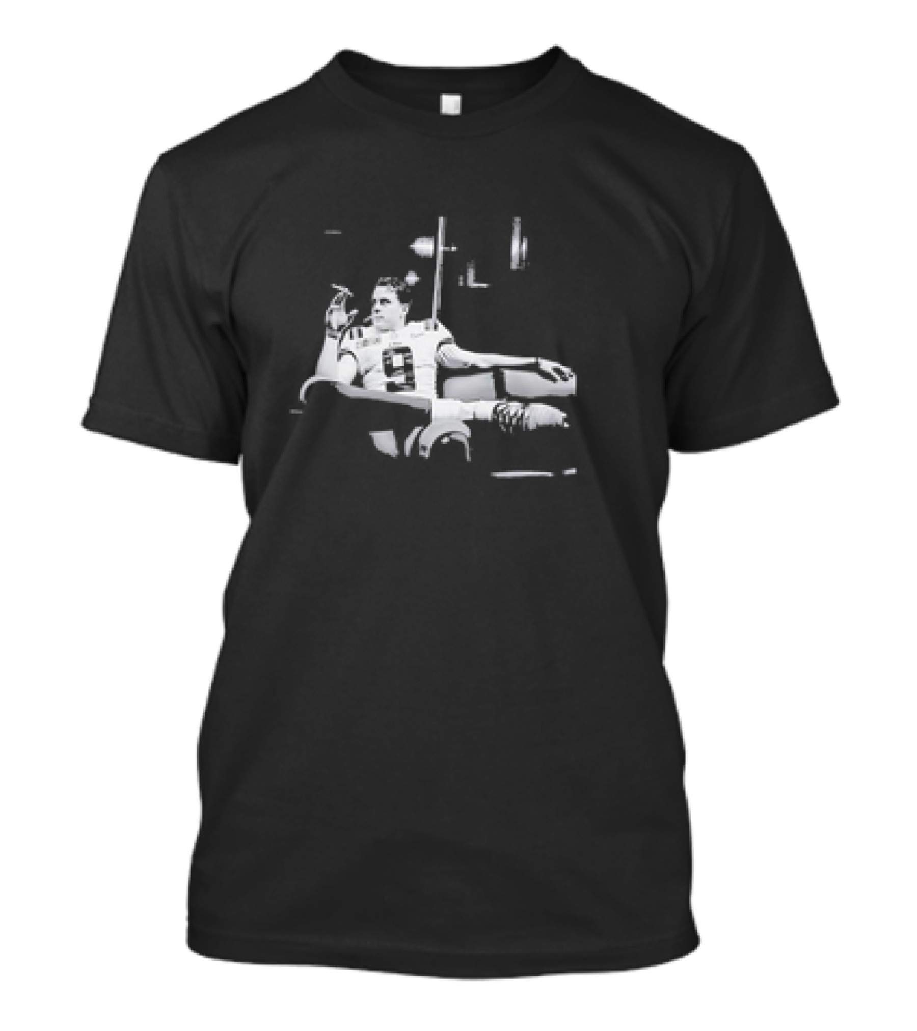 Joe Burrow Cincinnati Bengals Football Retro Photo Smoking Lounge Pose T-Shirt