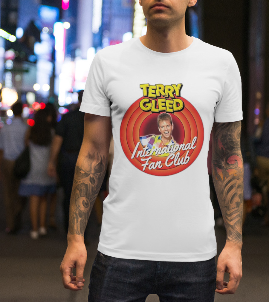 Terry Gleed International Fan Club Retro Style Badge T-Shirt