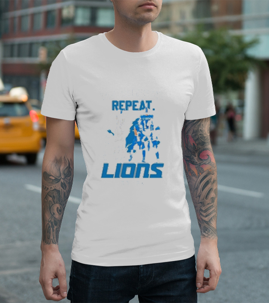 Repeat Lions Win Celebrate One Pride Detroit Lions T-Shirt