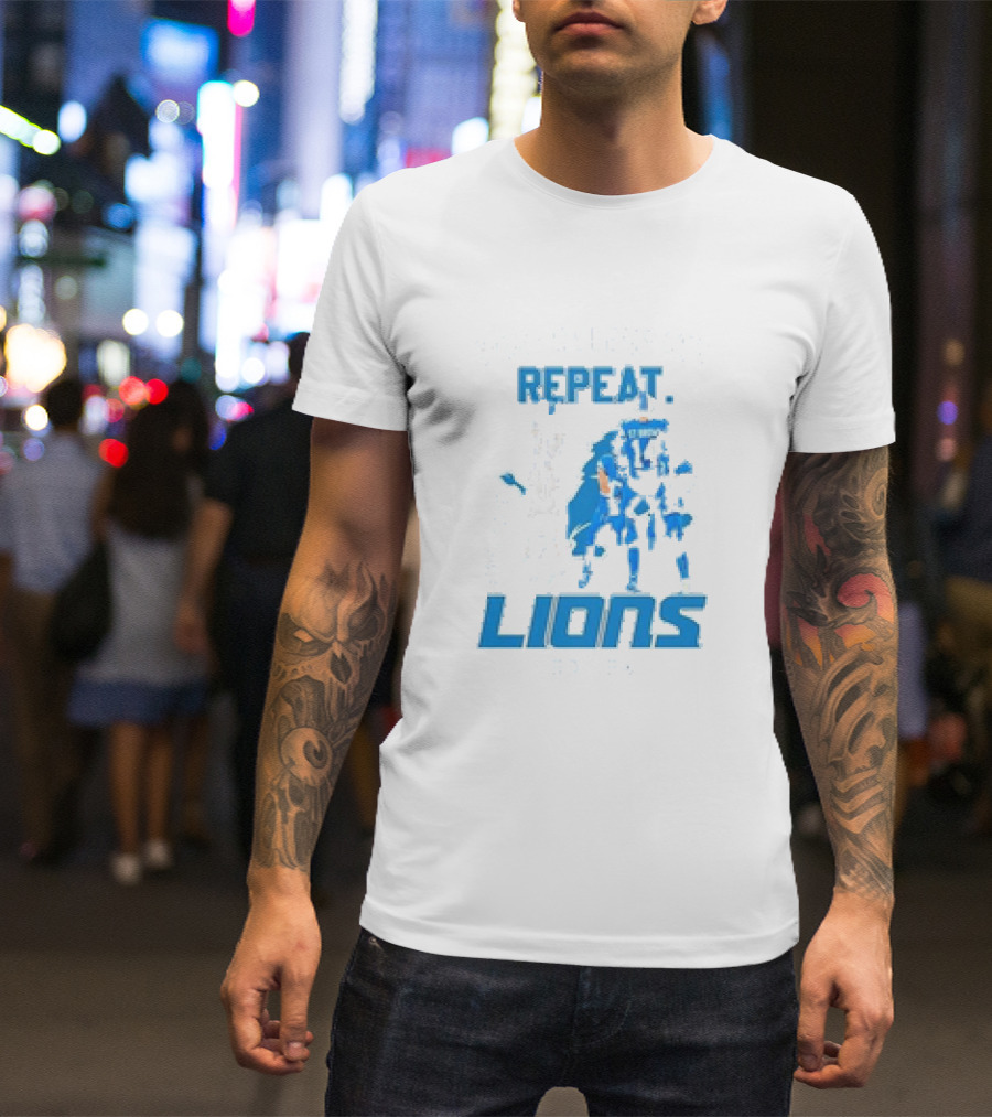 Repeat Lions Win Celebrate One Pride Detroit Lions T-Shirt