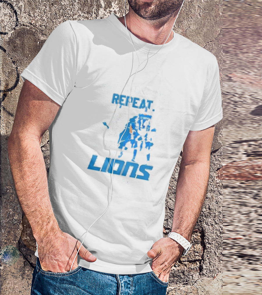 Repeat Lions Win Celebrate One Pride Detroit Lions T-Shirt