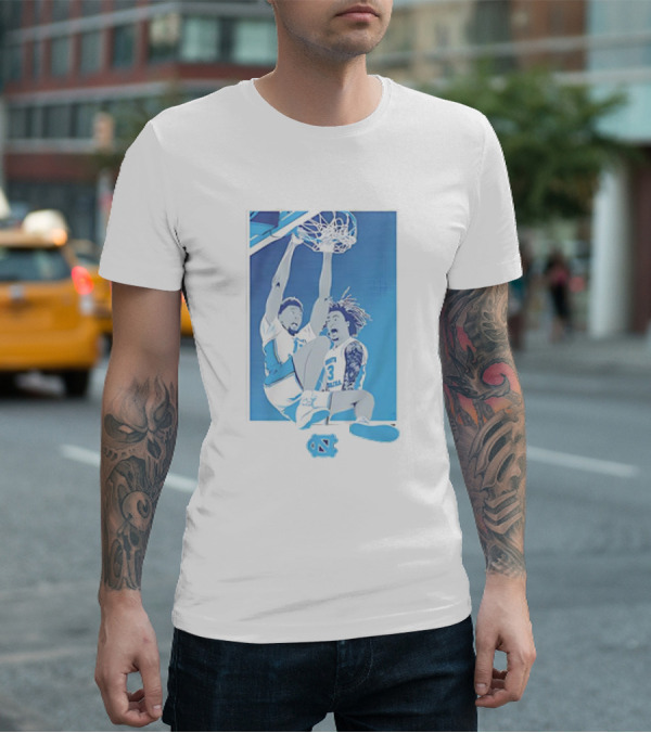 North Carolina Tar Heels Basketball Jalen Washington Elliot Cadeau Dunk Vintage T-Shirt