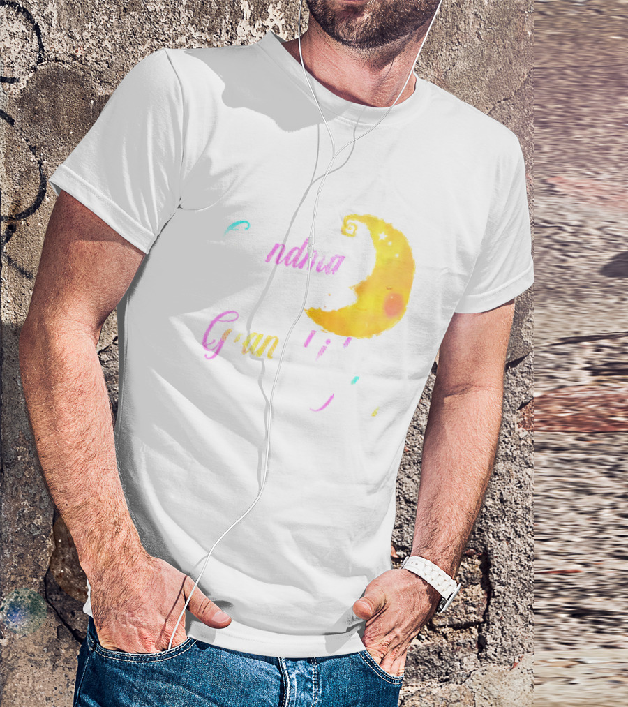 Grandma Loves Grandkids To The Moon And Back With Smiling Moon T-Shirt