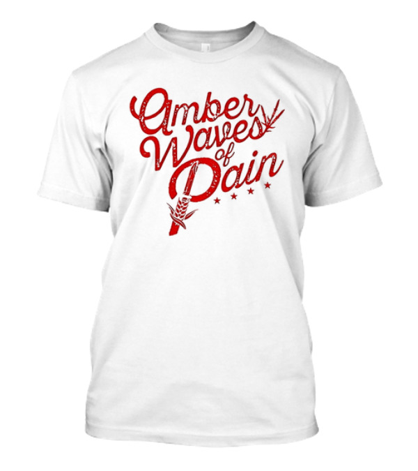 Amber Waves Of Pain Farm Style Red Barn And Wheat T-Shirt