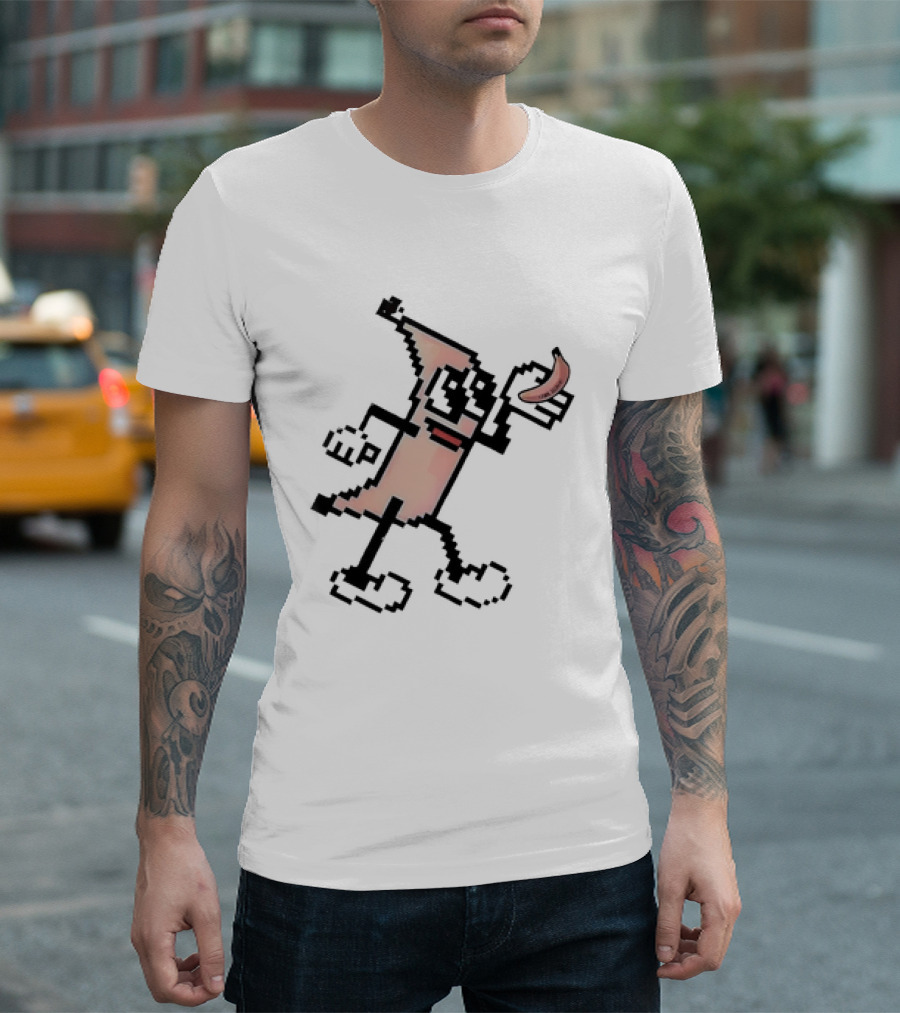 SpaceX Starship Flight 6 It’s Bananas Pixel Art Character Holding Banana T-Shirt