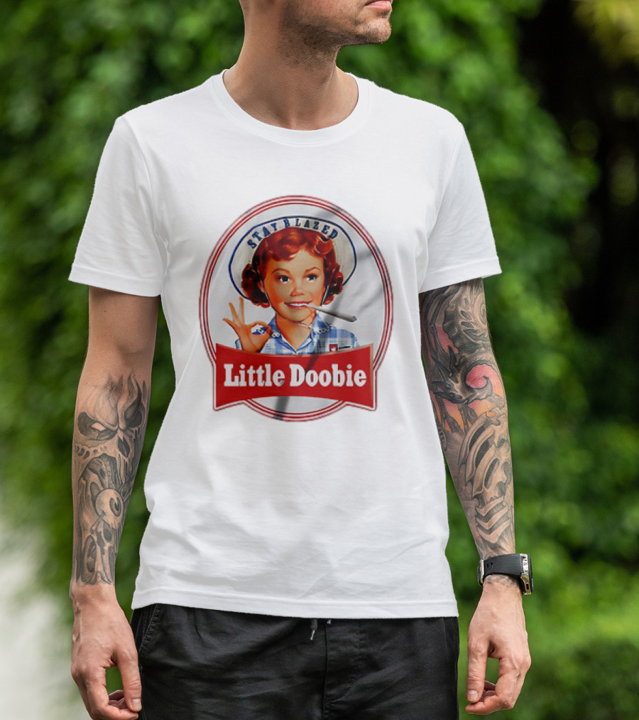 Stay Blazed Little Doobie Smoking Weed Funny T-Shirt
