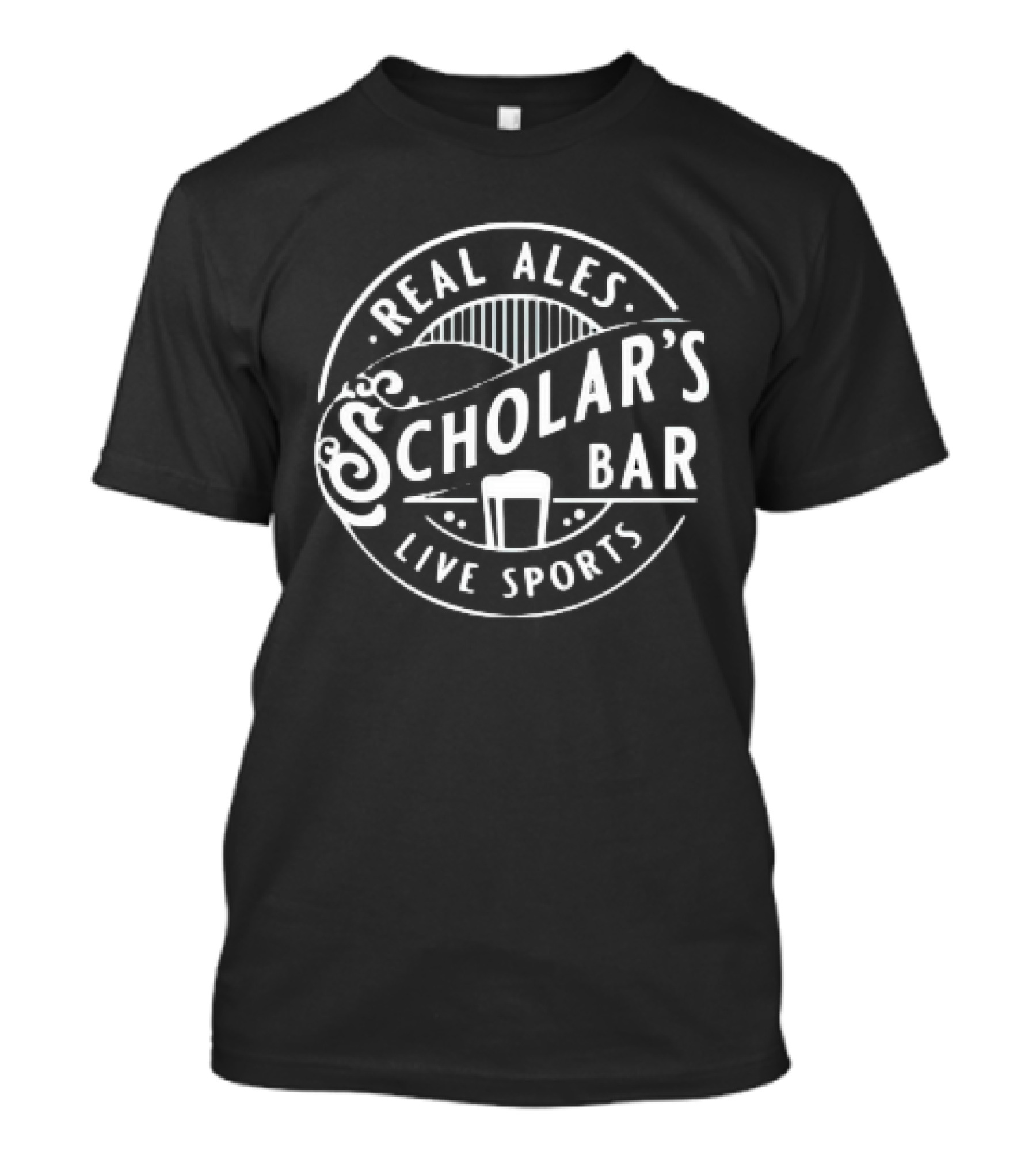Guiseley AFC Real Ales Scholar's Bar Live Sports T-Shirt