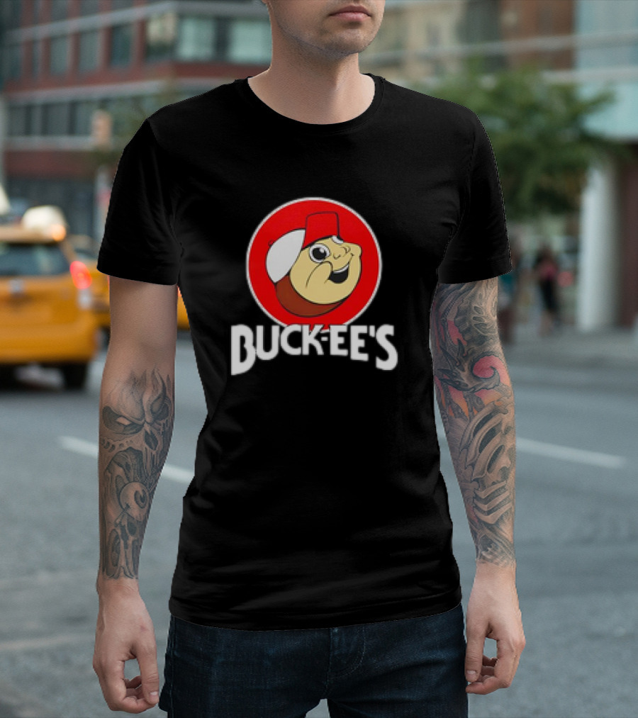 Buck-ee’s Cartoon Retro Logo Red Cap Circle T-Shirt