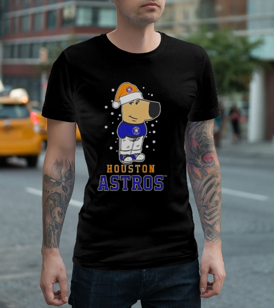 Houston Astros Christmas Chill with Festive Character T-Shirt