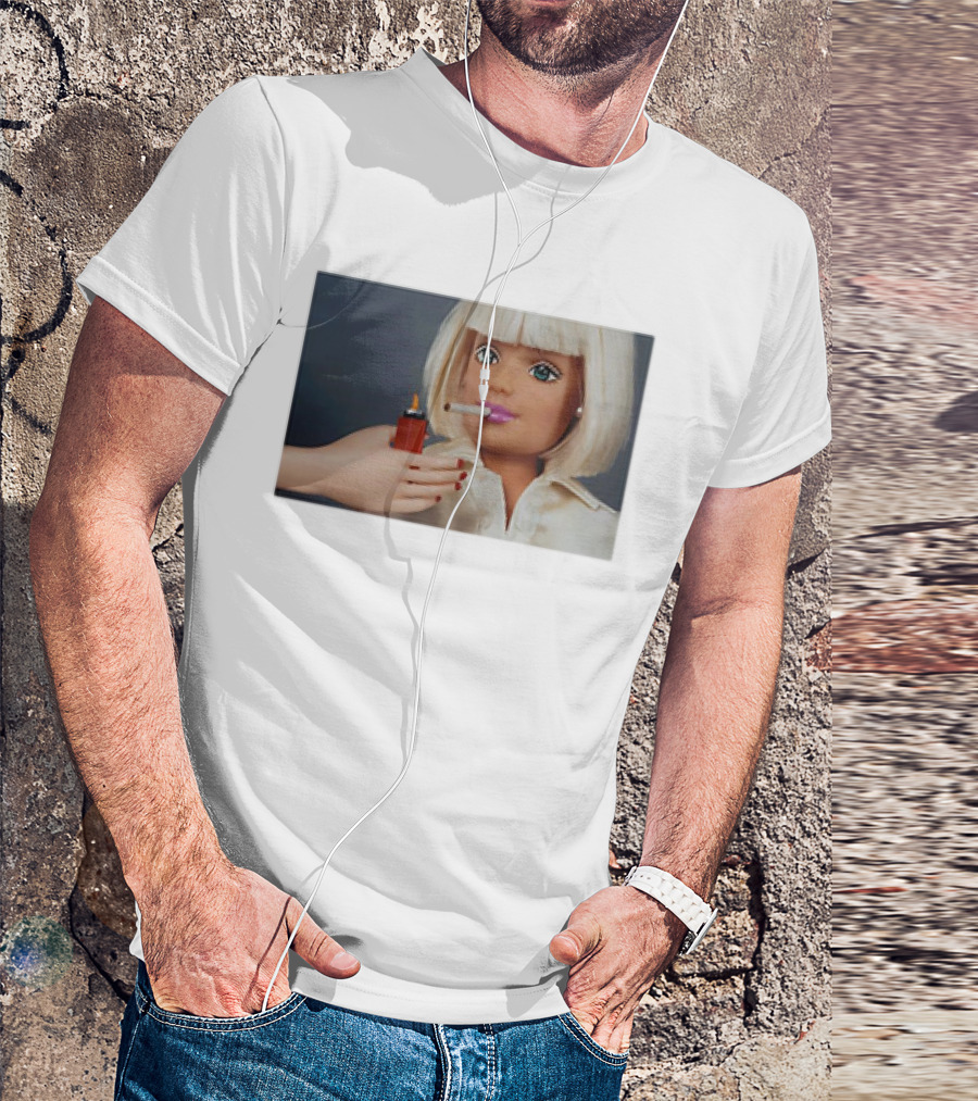 Barbie Smoking Cigarettes Doll With Lighter T-Shirt