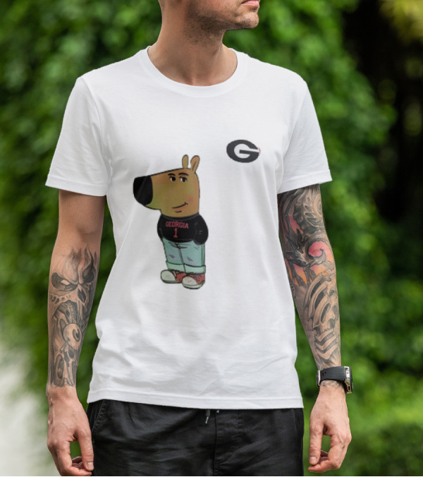 Georgia Bulldogs I Am Just A Chill Guy G Logo Cartoon Character T-Shirt