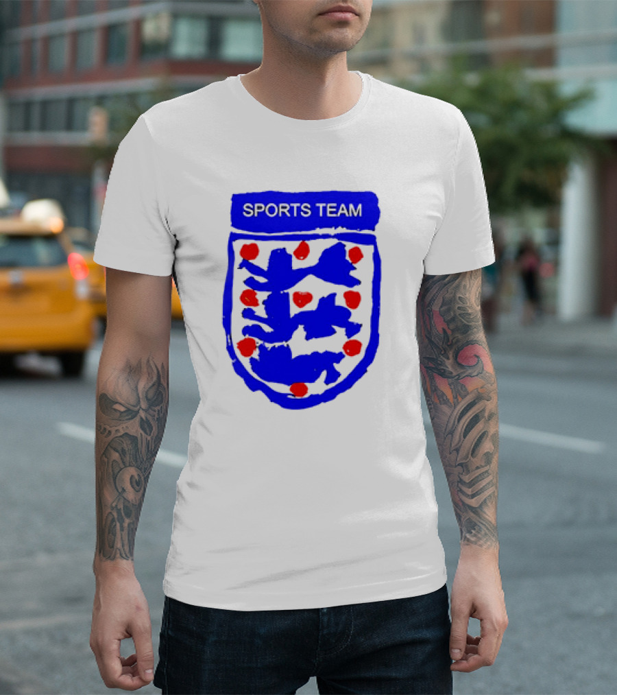 Sports Team Three Lions England Badge Crest T-Shirt