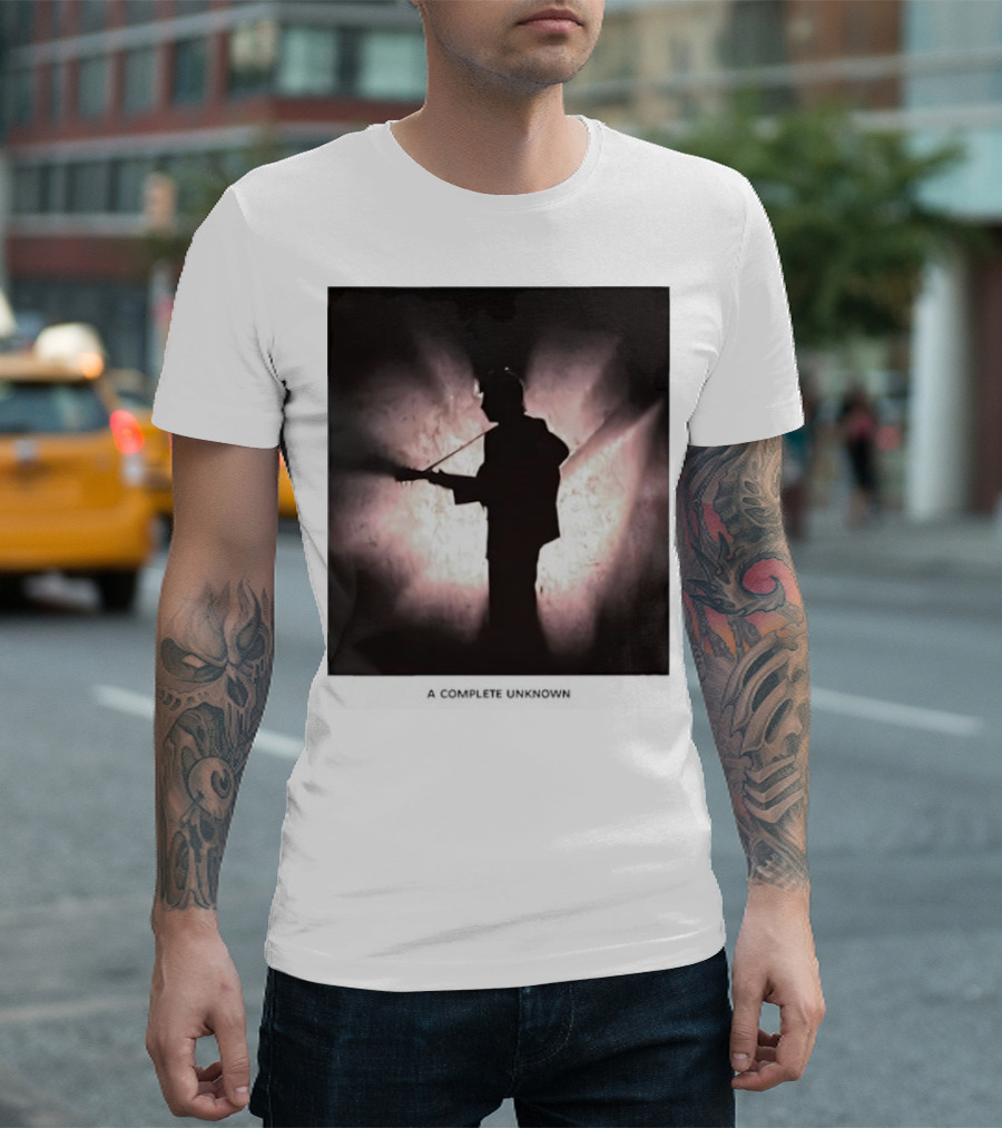 A Complete Unknown Retro Silhouette Illuminated Stage Presence T-Shirt