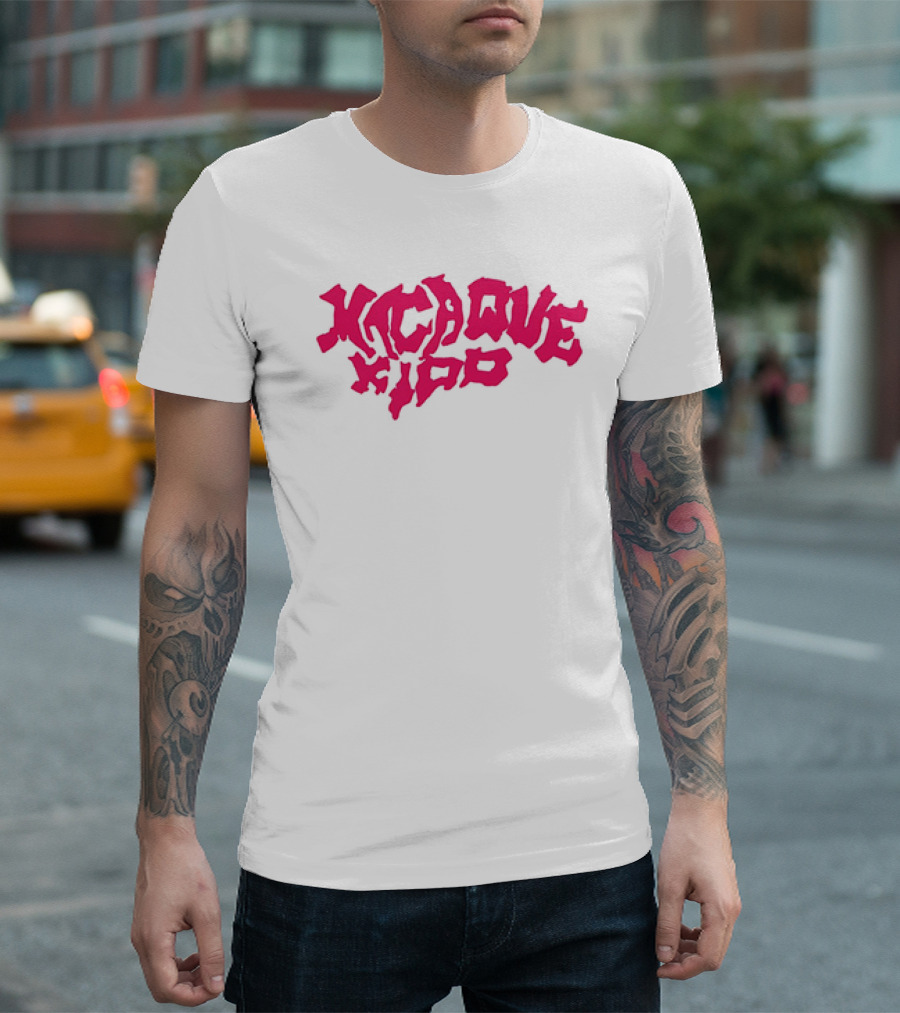 Macaque Kido Bold Pink Text T-Shirt
