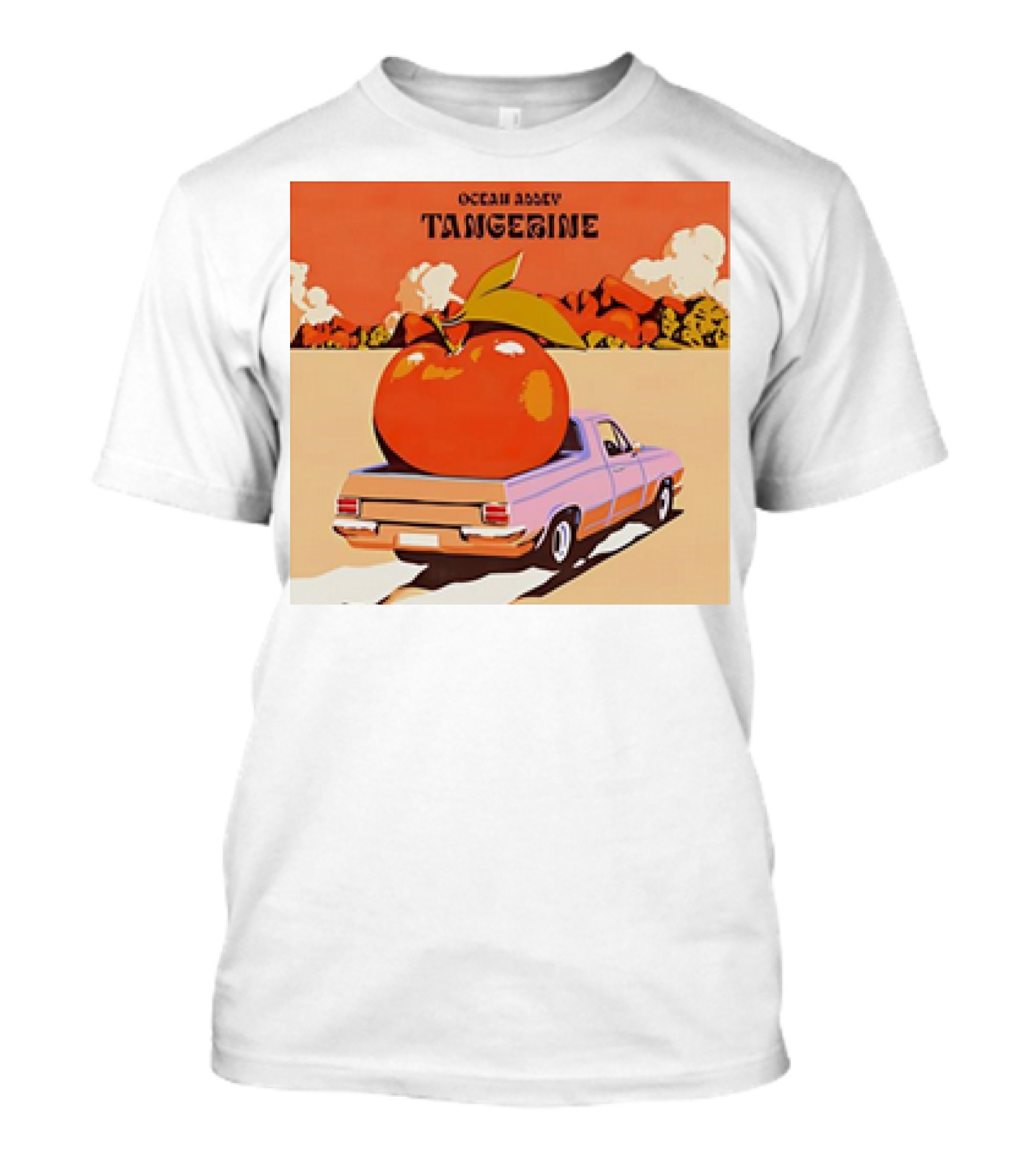 Ocean Alley Tangerine Vintage Truck With Giant Fruit Animation T-Shirt