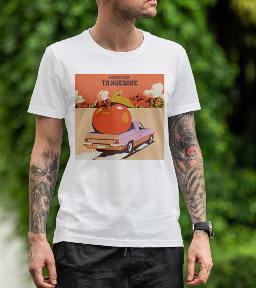 Ocean Alley Tangerine Vintage Truck With Giant Fruit Animation T-Shirt