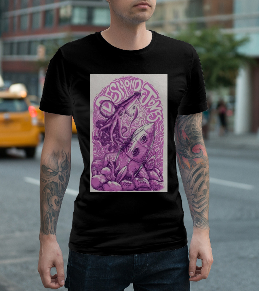 Desmond Jones Purple Squid and Rocket Poster November 27, 2024 Grand Rapids MI Tour T-Shirt