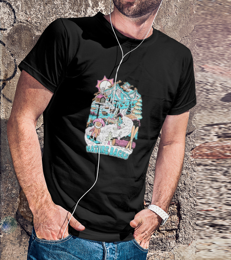 Nature Backs Mountain Cabin Adventure In Winter Wonderland T-Shirt