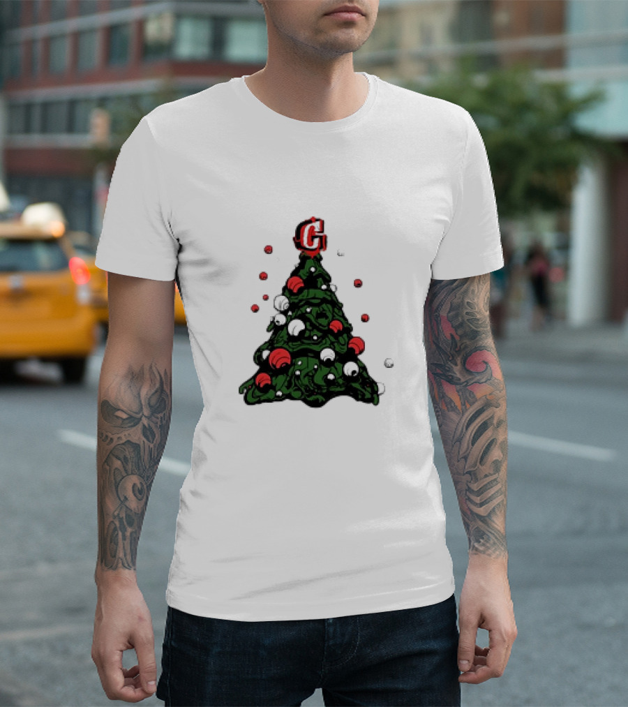 Graffiti Christmas Tree Santa Ornament G Topper T-Shirt