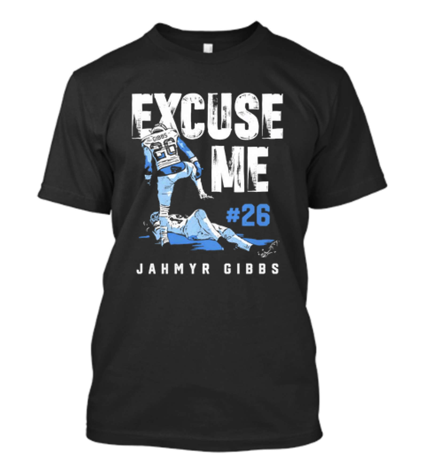 Excuse Me Jahmyr Gibbs #26 Detroit Lions Vintage T-Shirt
