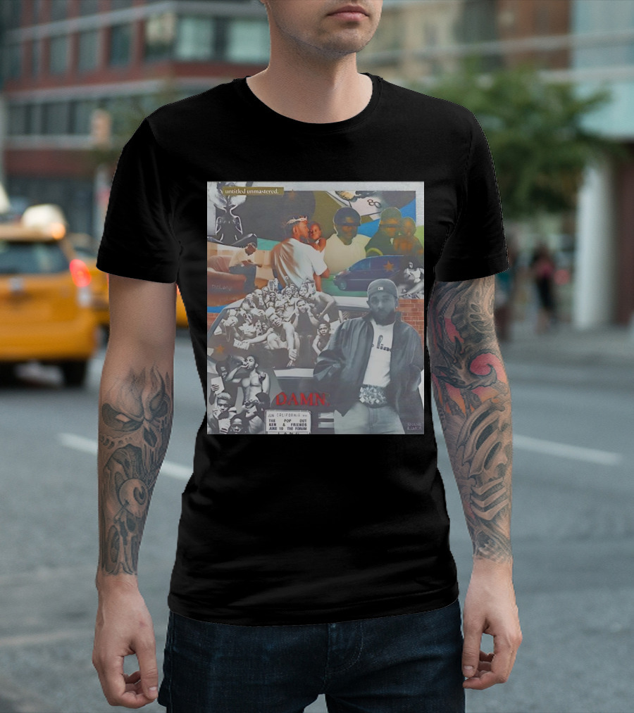 Shane Ramos Kendrick Lamar DAMN Untitled Unmastered Albums Collage T-Shirt
