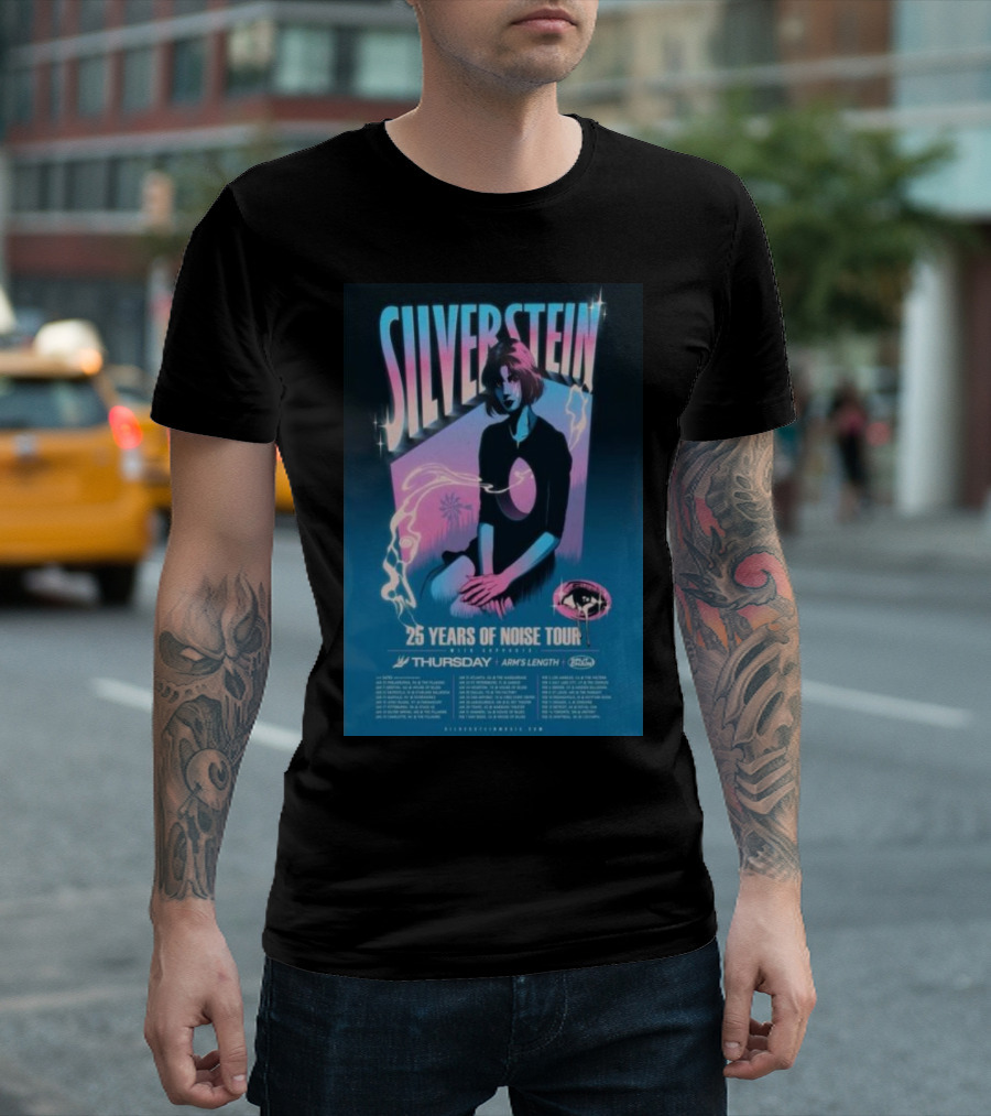 SILVERSTEIN 25 Years Of Noise Tour 2025 with Special Guests Thursday and Arms Length T-Shirt