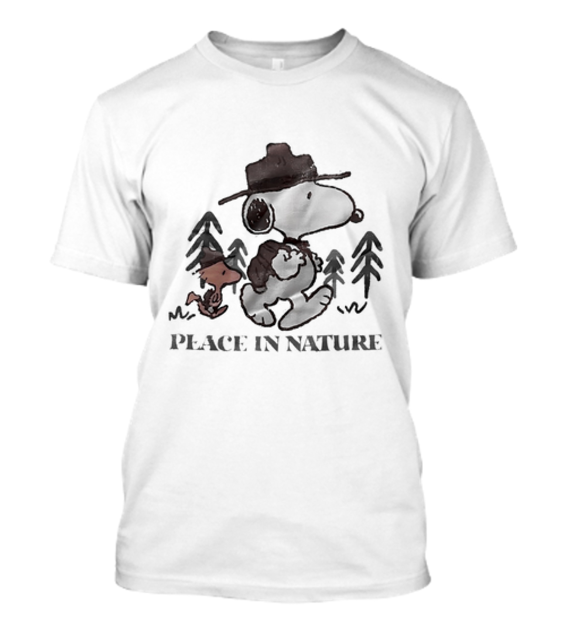 Snoopy And Woodstock Place In Nature Adventure T-Shirt