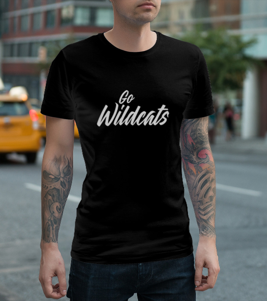 Go Wildcats Team Spirit Bold White Script T-Shirt