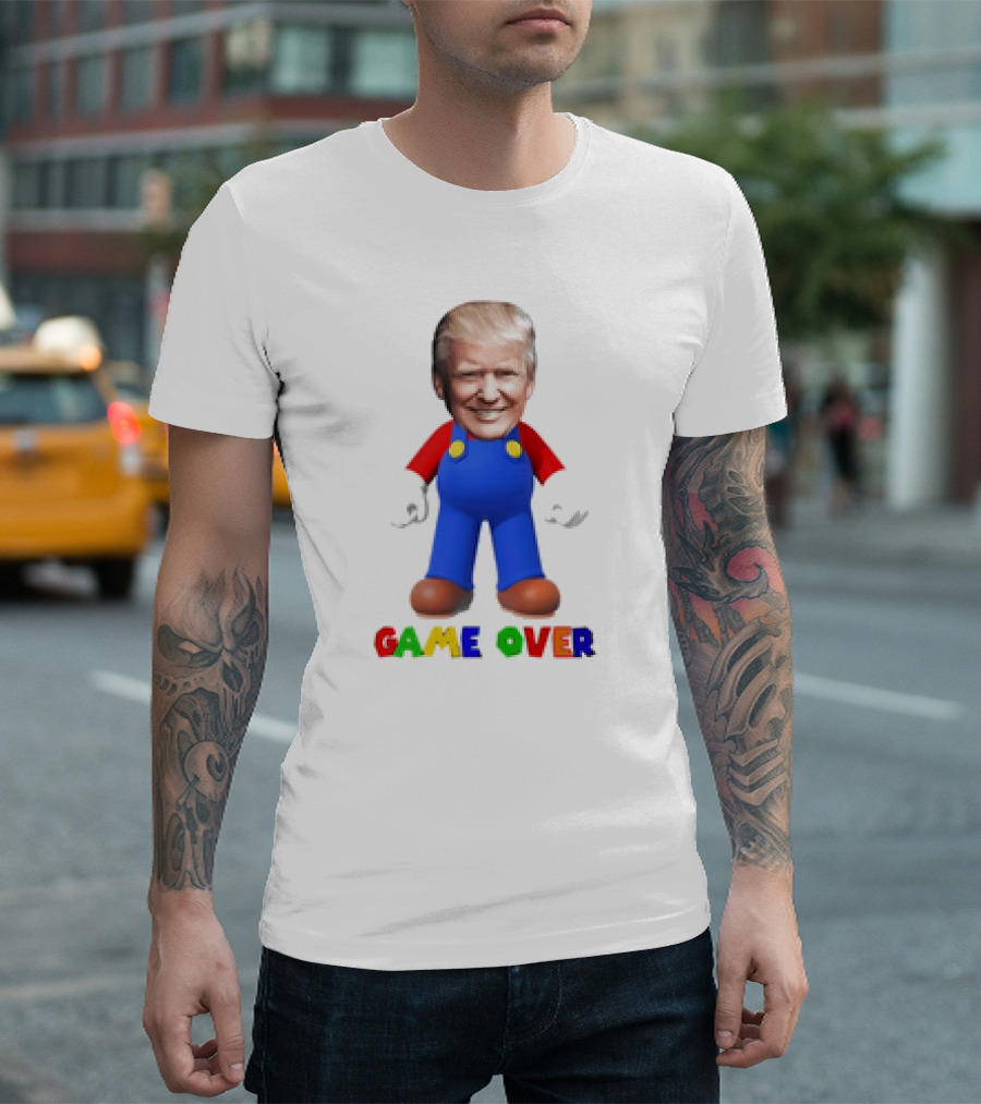 Game Over Donald J Trump Mario Parody Sueded Cloud Cute T-Shirt